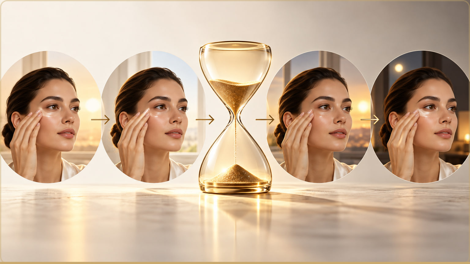 Lux Aura Care diagram explaining “What the evidence says” in the article “Vitamin C, Retinol and Under-Eye Care: A Realistic Routine”.